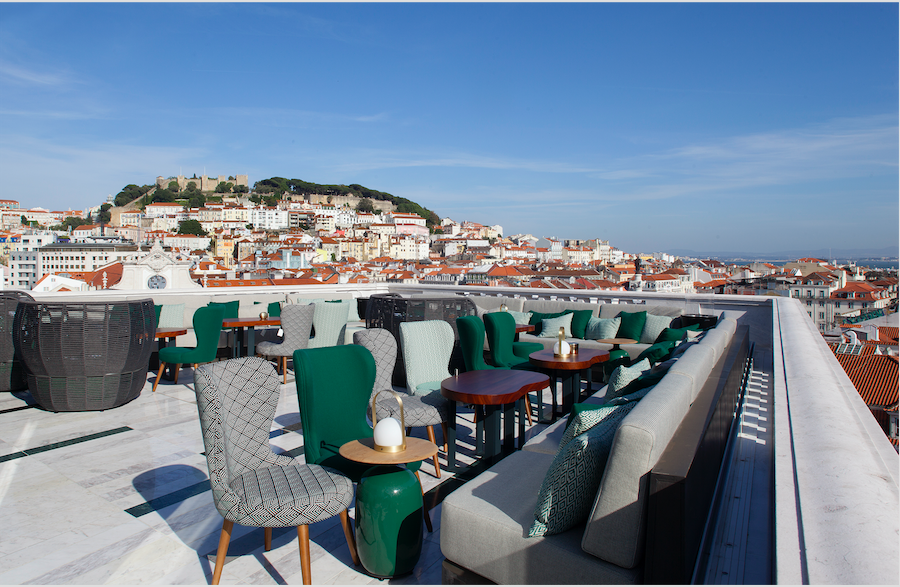 O Rossio Gastrobar, rooftop do Altis Avenida Hotel, em Lisboa | Foto: Divulgação