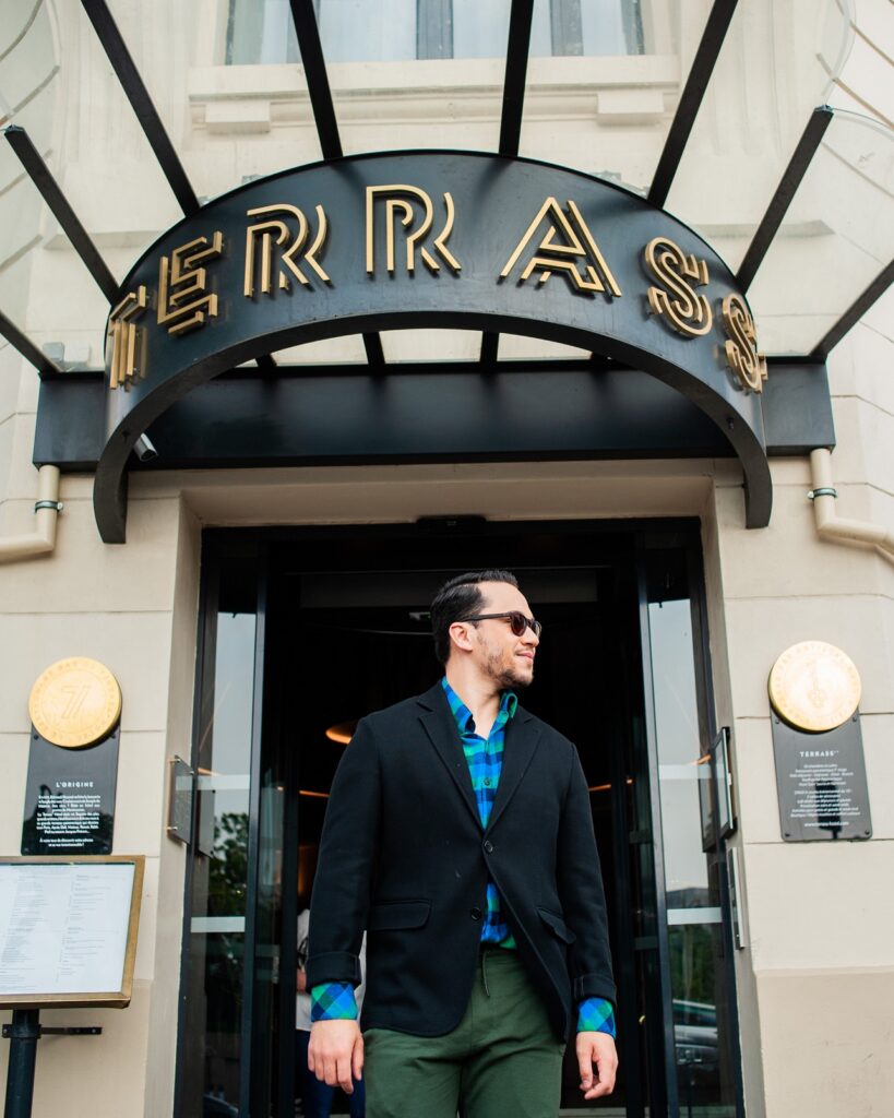 Vinicius Belo no Terrass Hotel, em Paris | Foto: Marcelo Ruduit