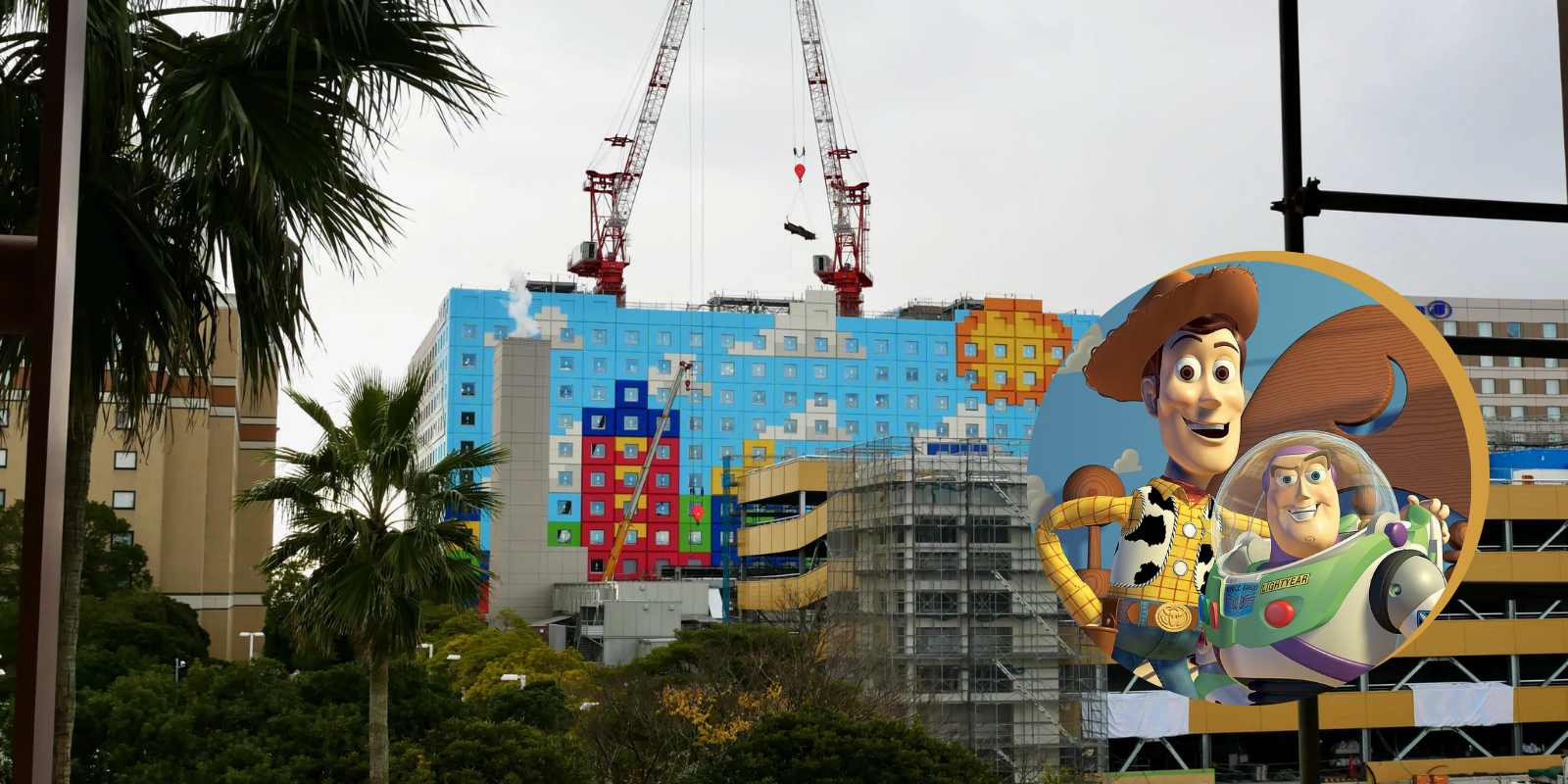 Construção do Tokyo Disney Resort Toy Story Hotel
