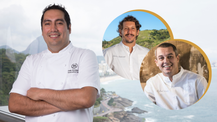 Restaurante L’Etoile com os chefs Felix Sanchez, Gustavo Rinkevich e Rafael Gomes