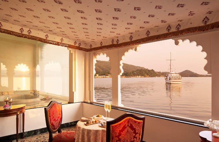 Restaurante no Taj Lake Palace | Foto: Divulgação