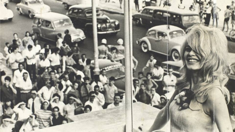 Brigittie Bardot no Copacabana Palace | Foto: Arquivo Nacional