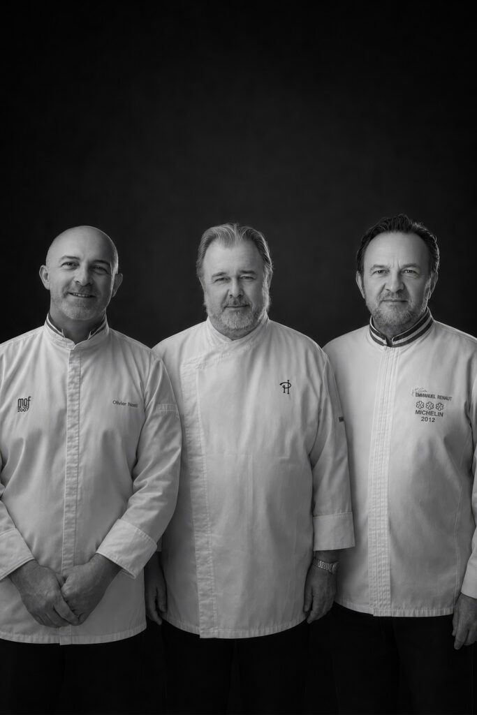 Olivier Nasti, Pierre Hermé  e Emmanuel Renaut | Foto: divulgação